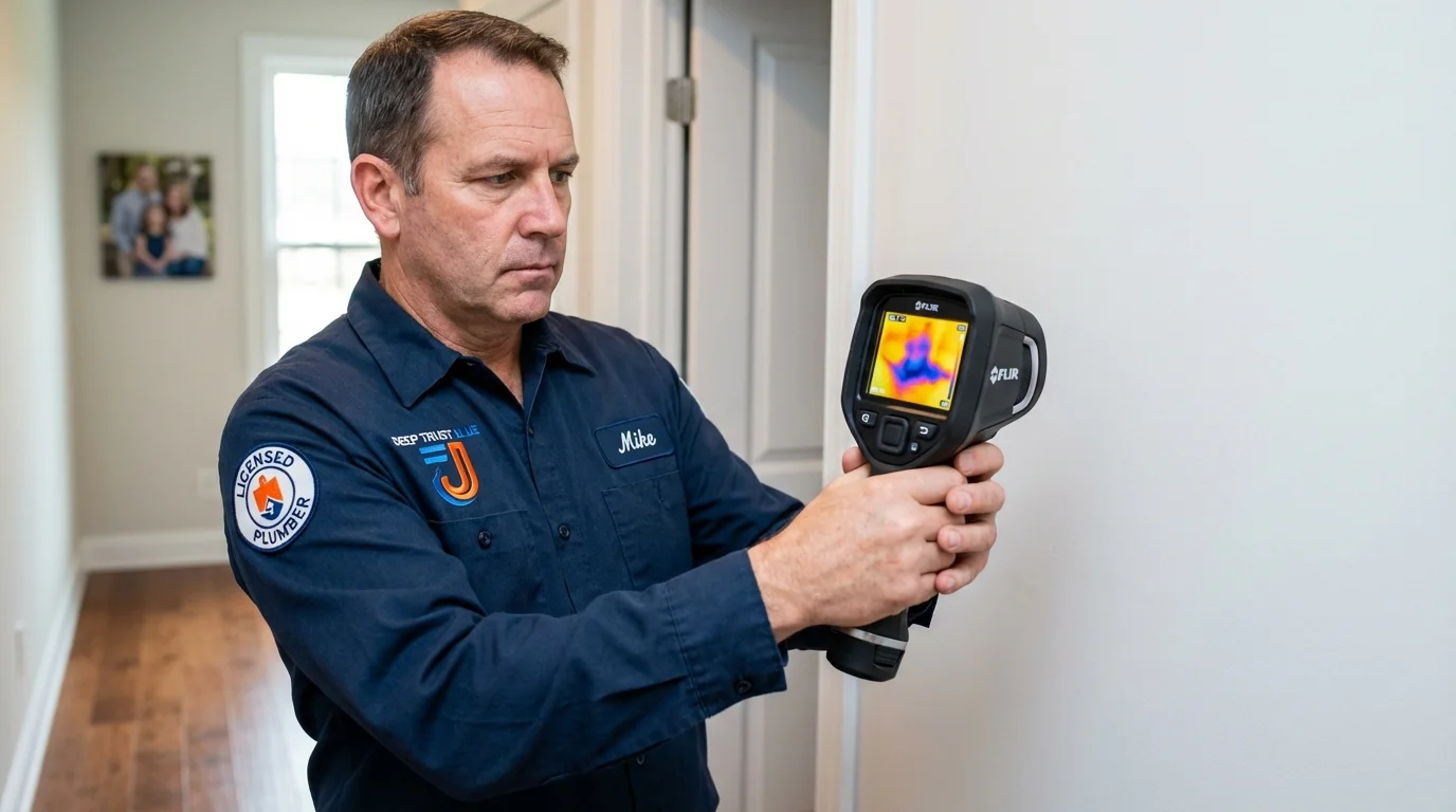 Thermal imaging leak detection by Johns Plumbing LLC in Tillson
